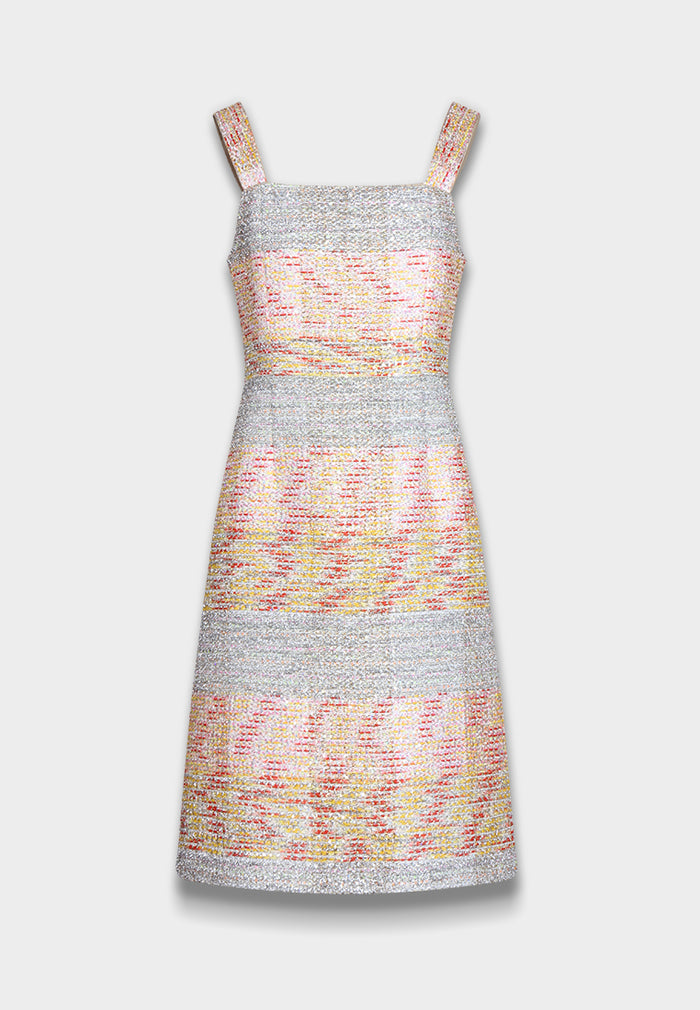 Starlight Stripe Multicoloured Tweed Dress