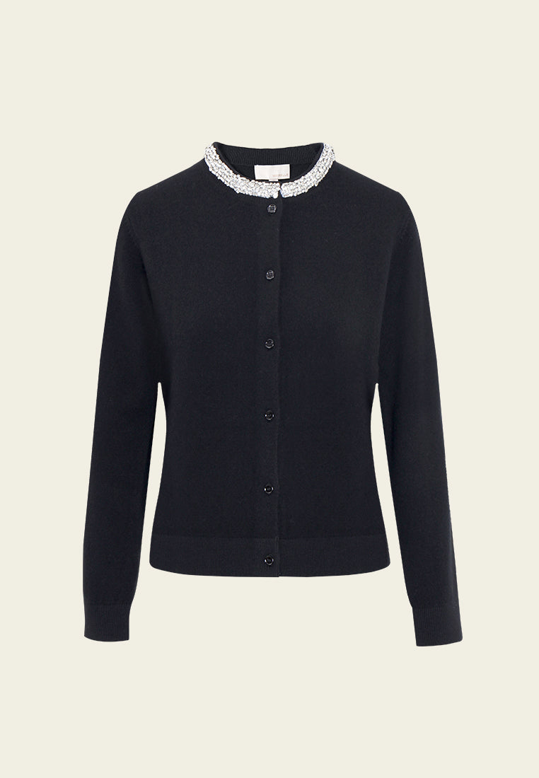 Broderie Fleurie Ribbed Knit Top