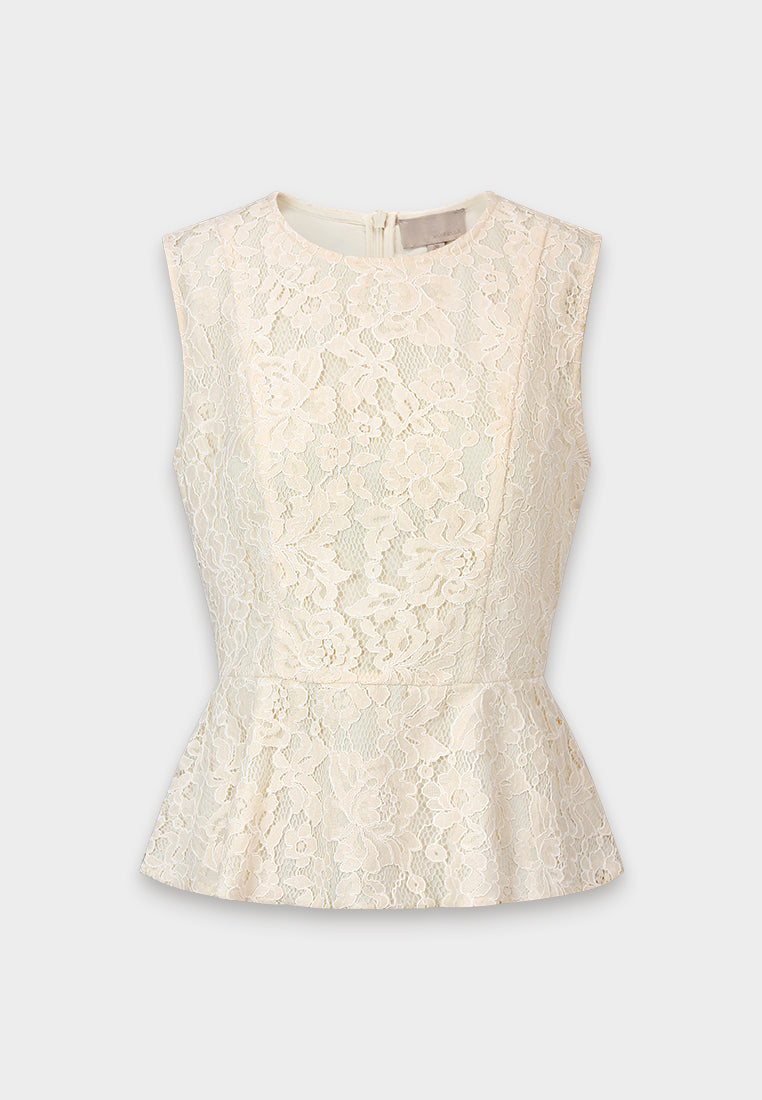Dentelle Peplum Top