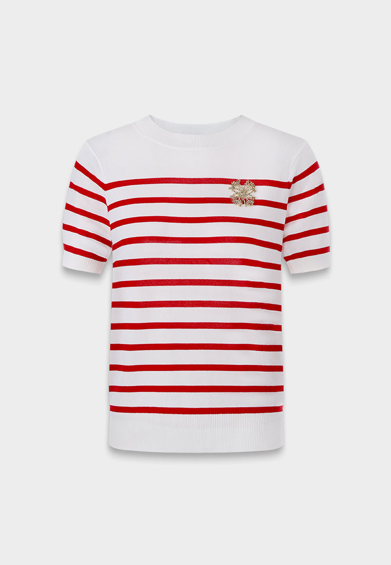 Nautical Striped Knit Top