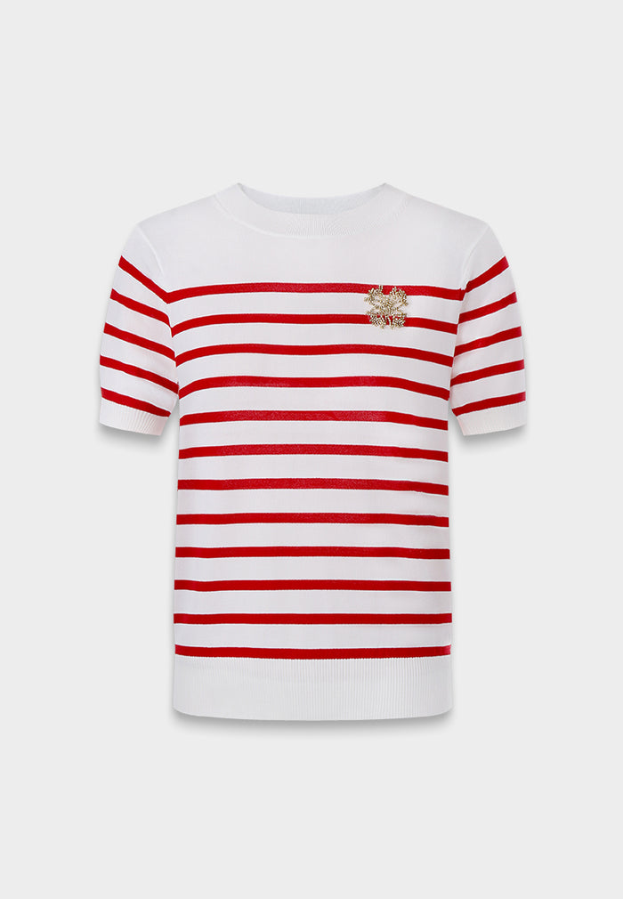 Nautical Striped Knit Top