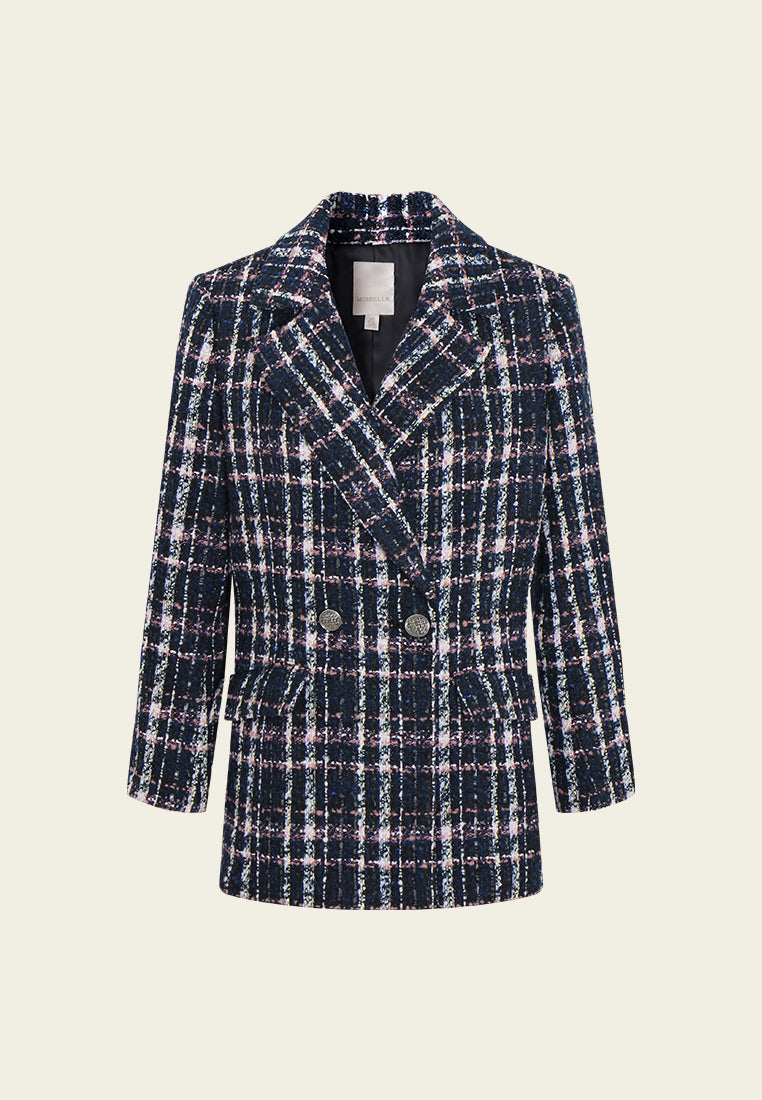 Élan Tweed Double-Breasted Blazer
