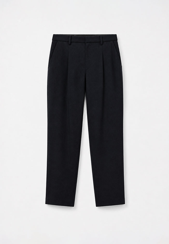 Navy Crêpe Tailleur Trousers