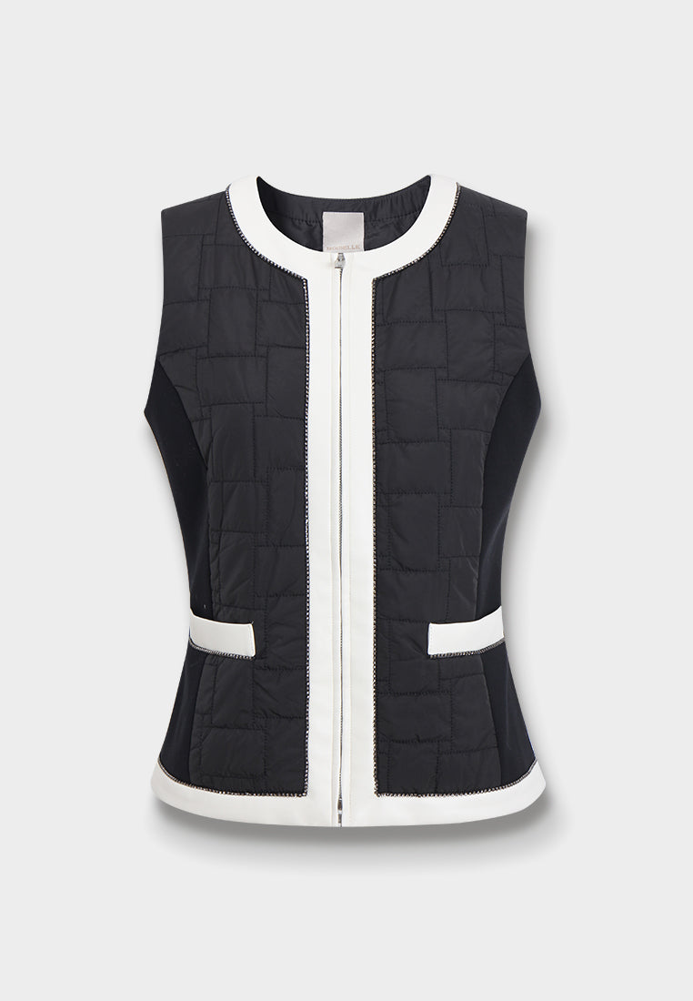 Obsidienne Matelassé Contrast Vest