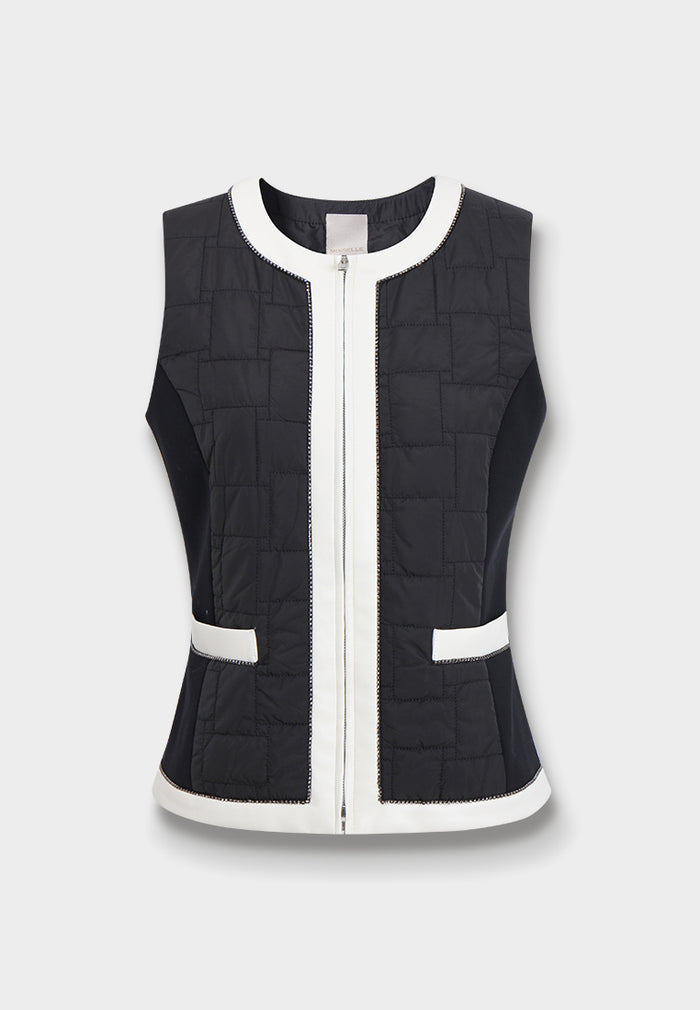 Obsidienne Matelassé Contrast Vest