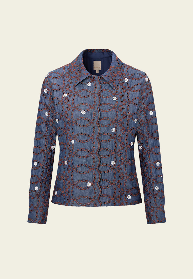 Scallop Hollow-Carved Jacket