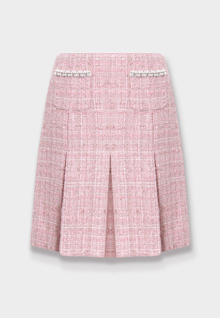 Rose Bijou Tweed Skirt