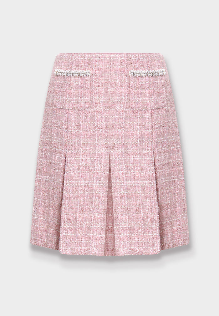 Rose Bijou Tweed Skirt