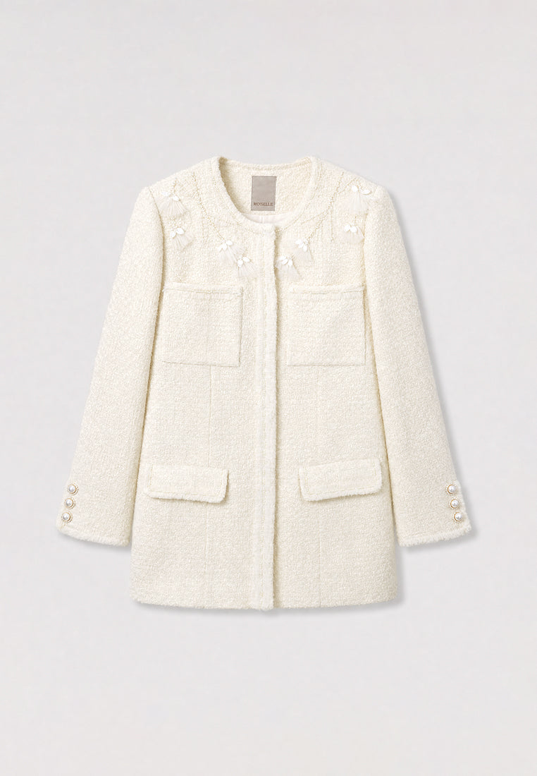 Crème Tweed Fleur Perle Jacket