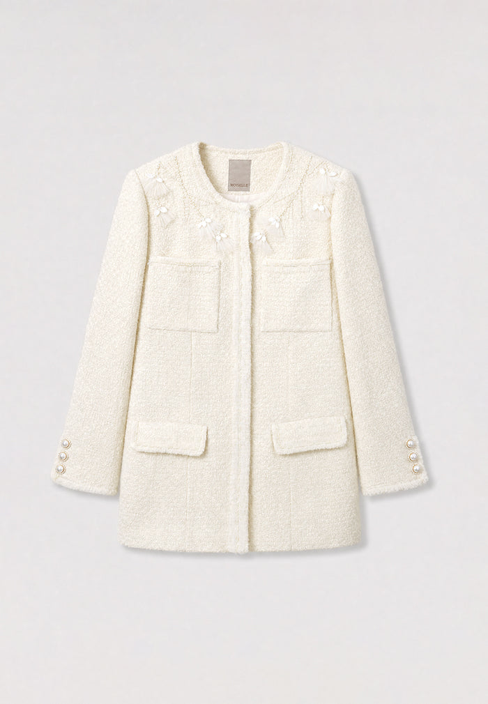 Crème Tweed Fleur Perle Jacket