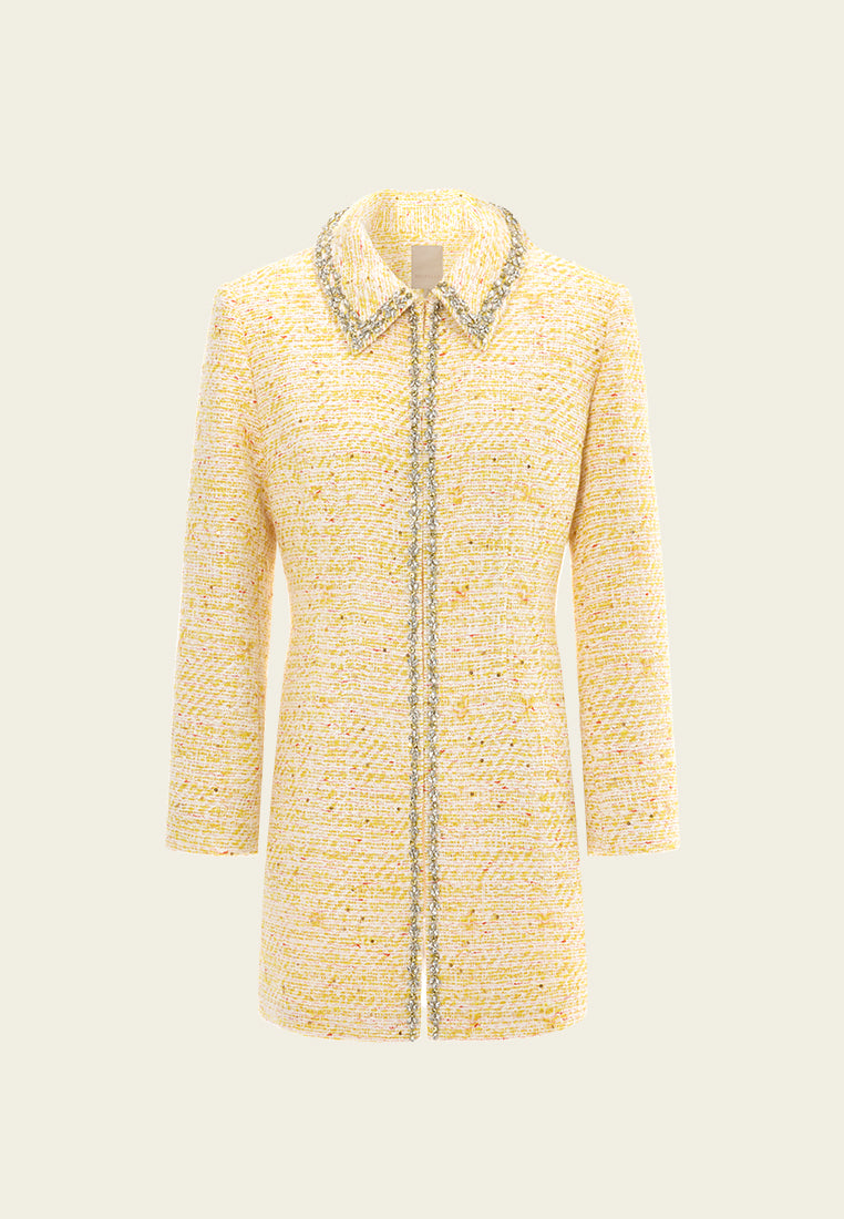 Crystal-detail Embellished Coat