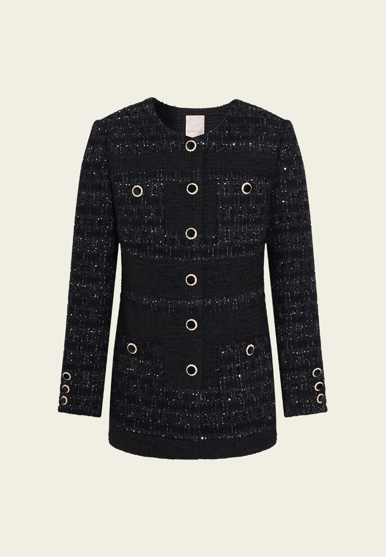 Bijou Grommet Tweed Jacket