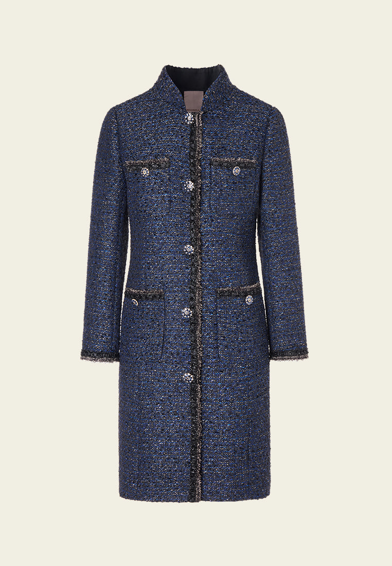 Stand Collar Fitted Coat