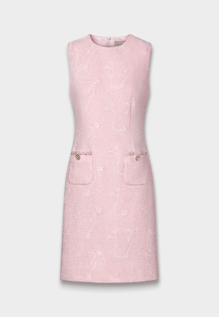 Blush Elegance Embroidered Dress