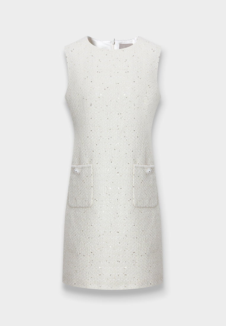 Clair Perle Pocket Tweed Dress