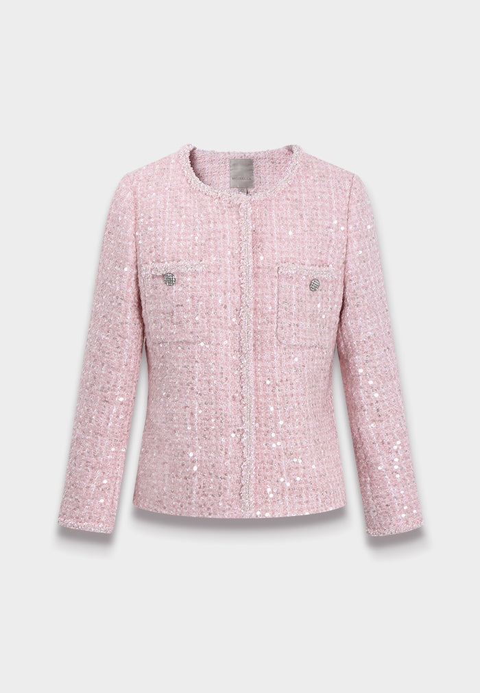 Rose Éclat Sequin Jacket