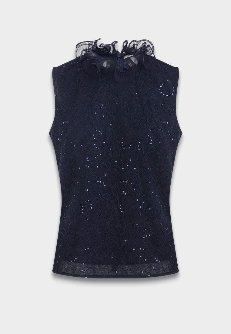 Ethereal Ruffle Diamond Blouse