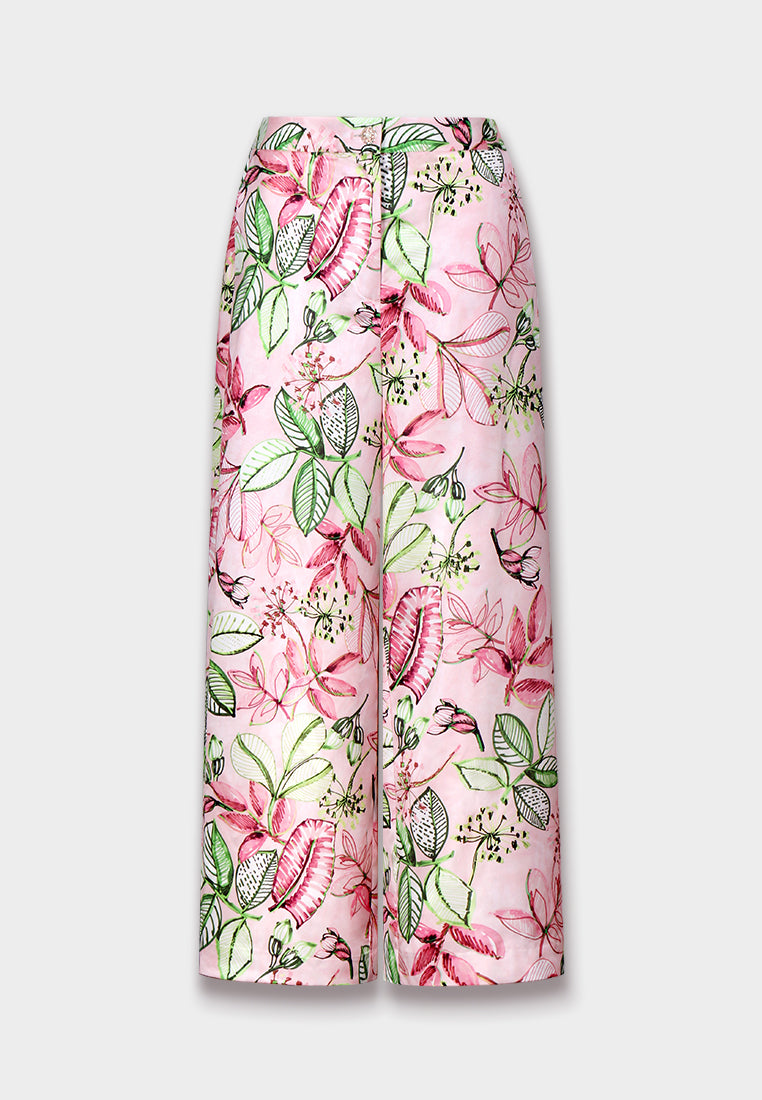 Floral Symphony Wide-Leg Pants