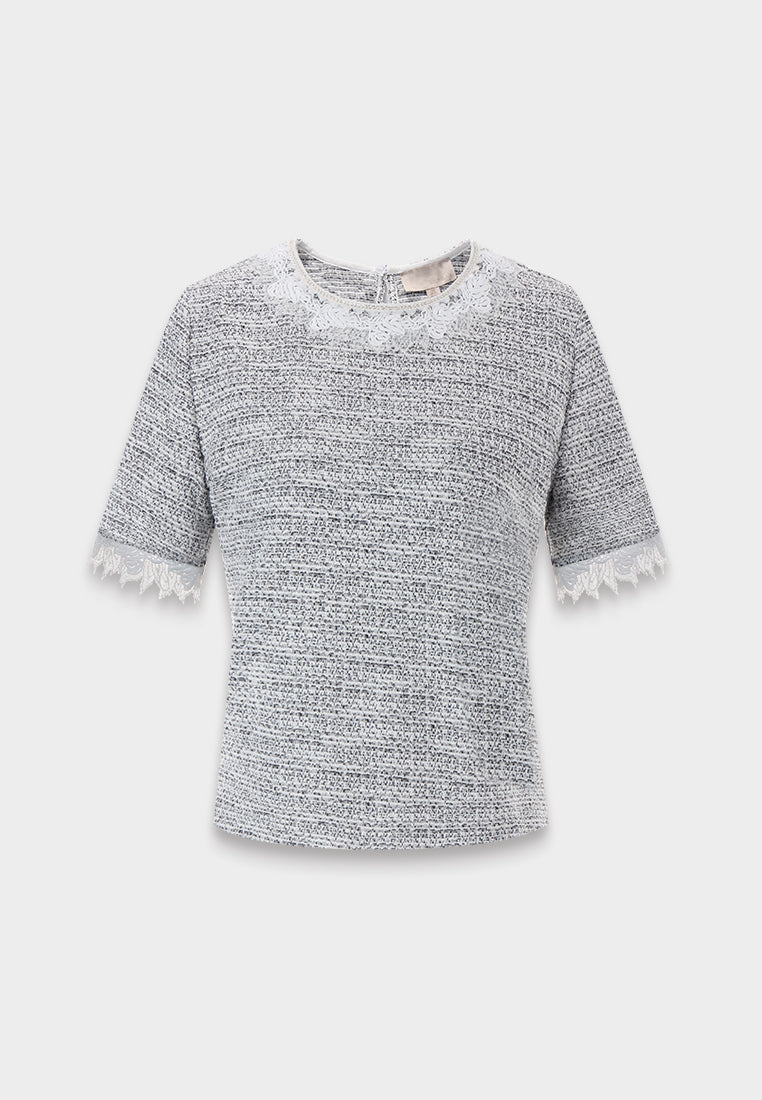 Knit Lace Trimmed Heritage Top