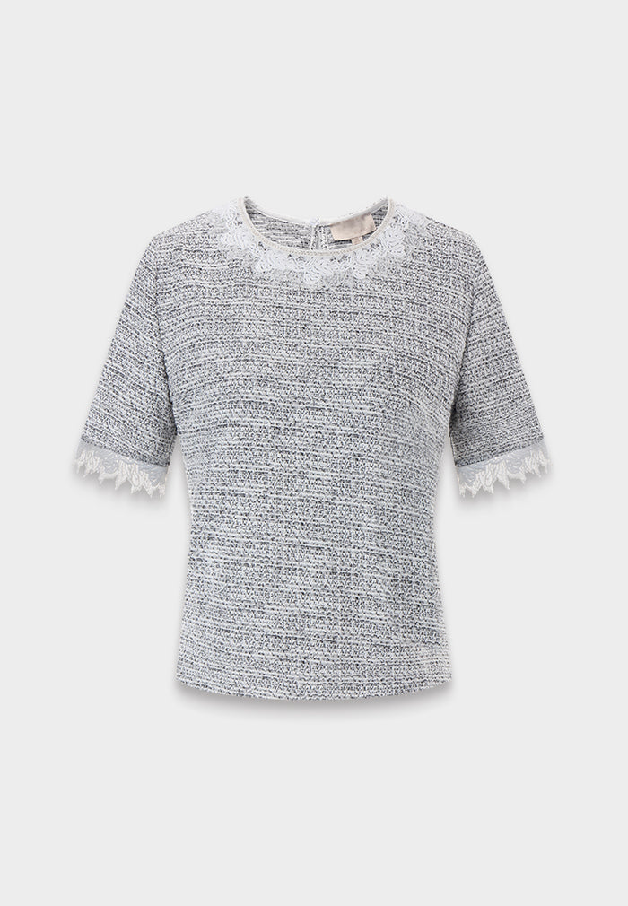 Knit Lace Trimmed Heritage Top
