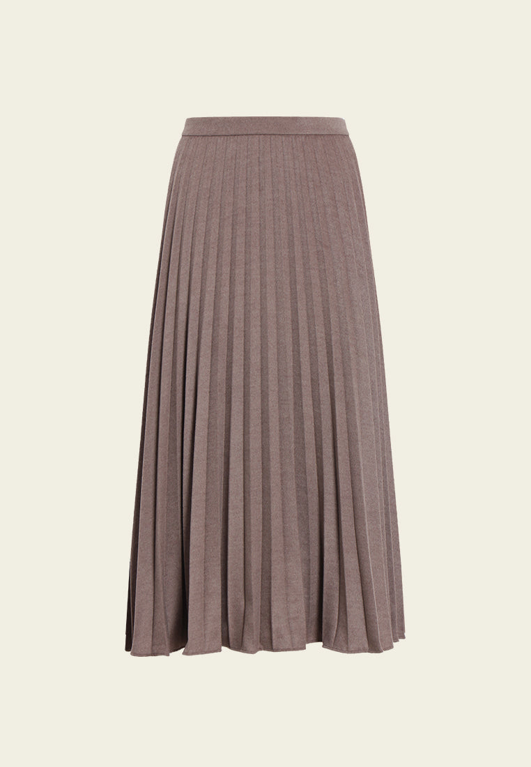 Plissé Noir Midi Skirt