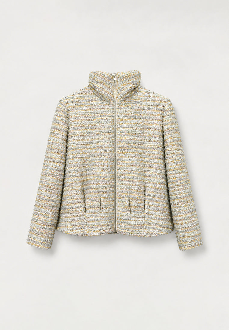 Perle Lumière Tweed Zip Jacket