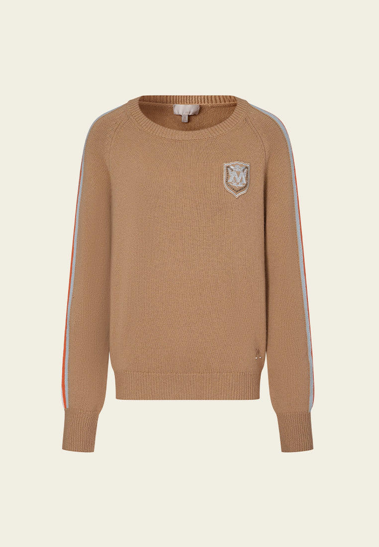 Contrast-sideseam Knitted Jumper