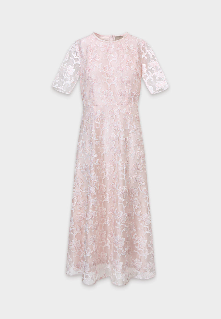 Rosé Dentelle Étoilé Dress