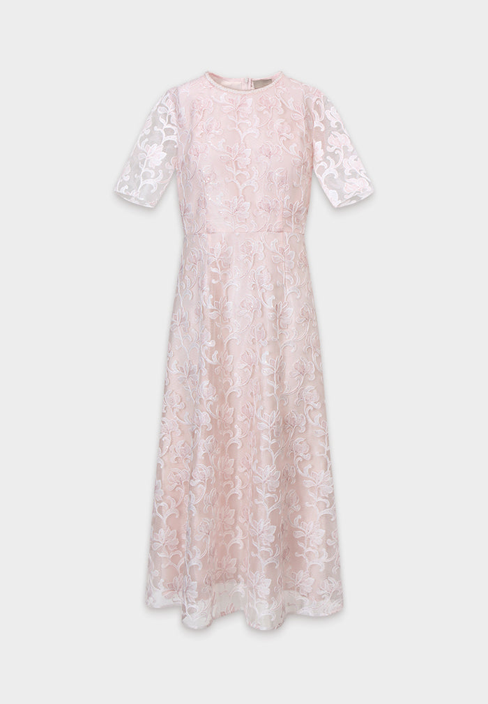 Rosé Dentelle Étoilé Dress