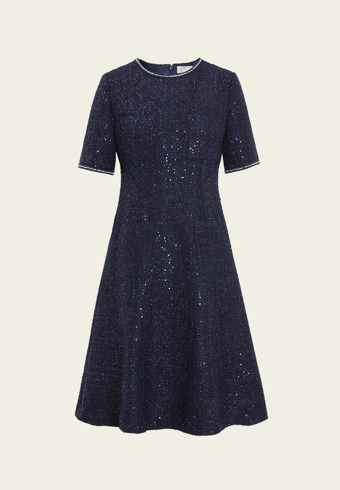 Éclat Contrast Sequin Dress