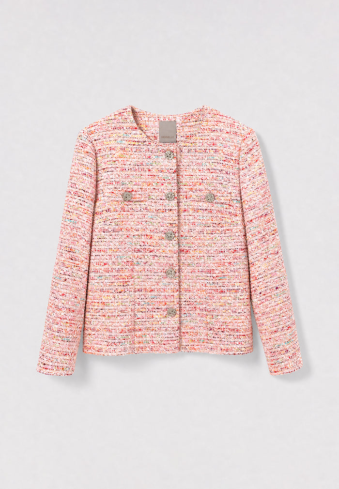Rosé Tweed Prismatique Charme Jacket