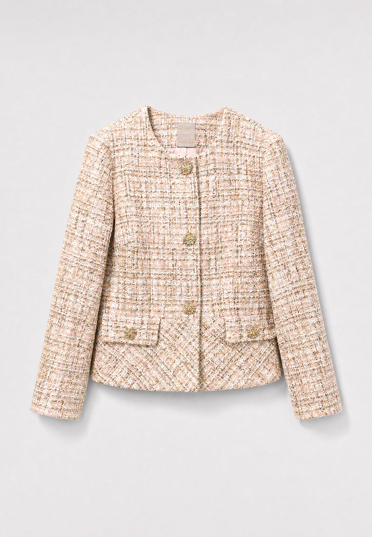 Beige Tweed Doré Jacket