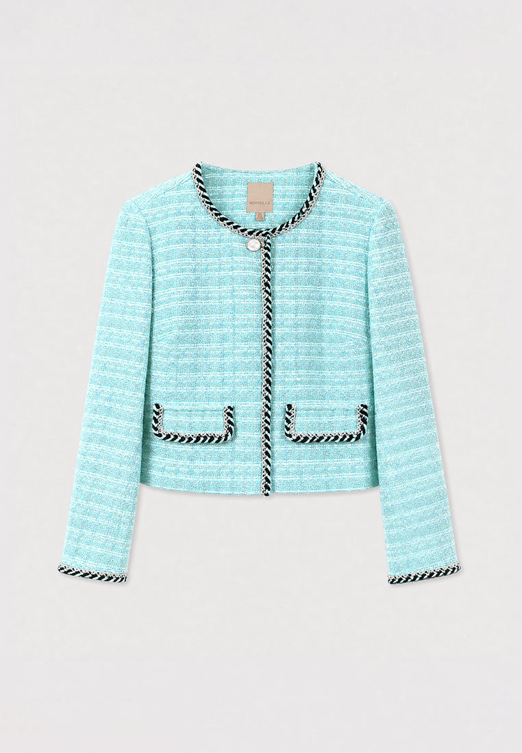 Turquoise Tweed Tresse Jacket