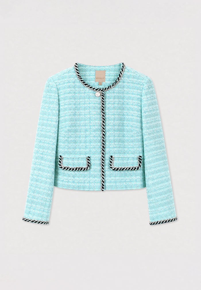 Turquoise Tweed Tresse Jacket