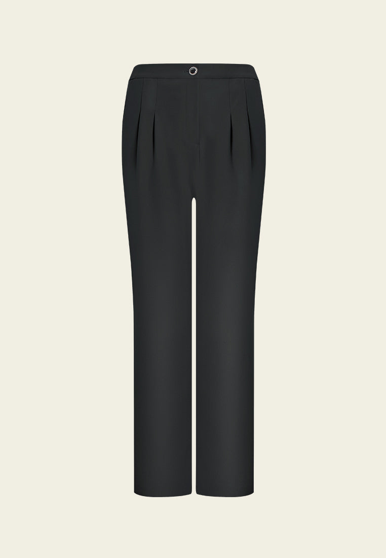 Élan High-Waist Pleated Trousers