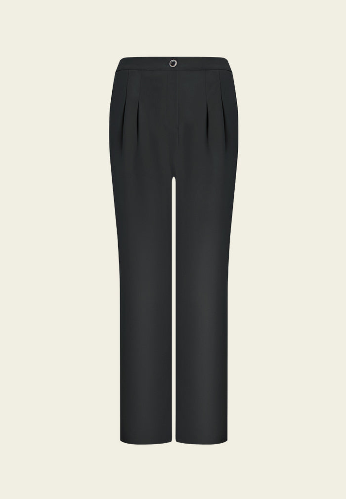 Élan High-Waist Pleated Trousers