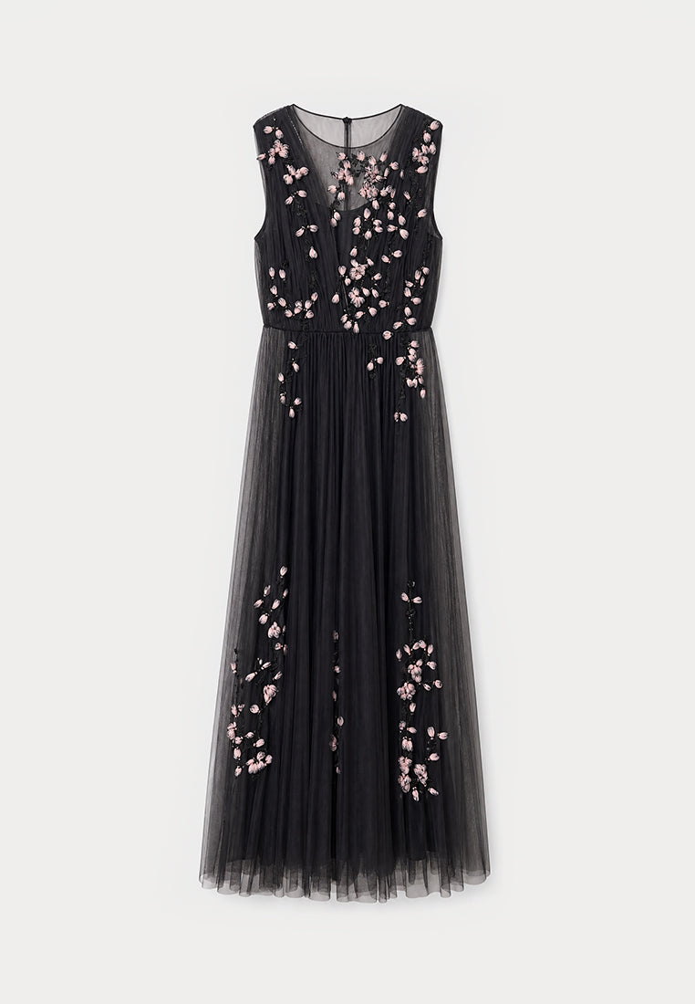 Noir Florale Sérénité Gown