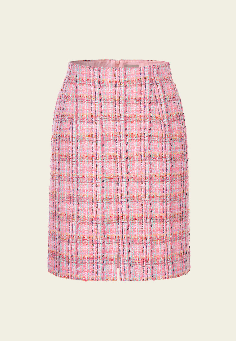 Checked A-line Skirt