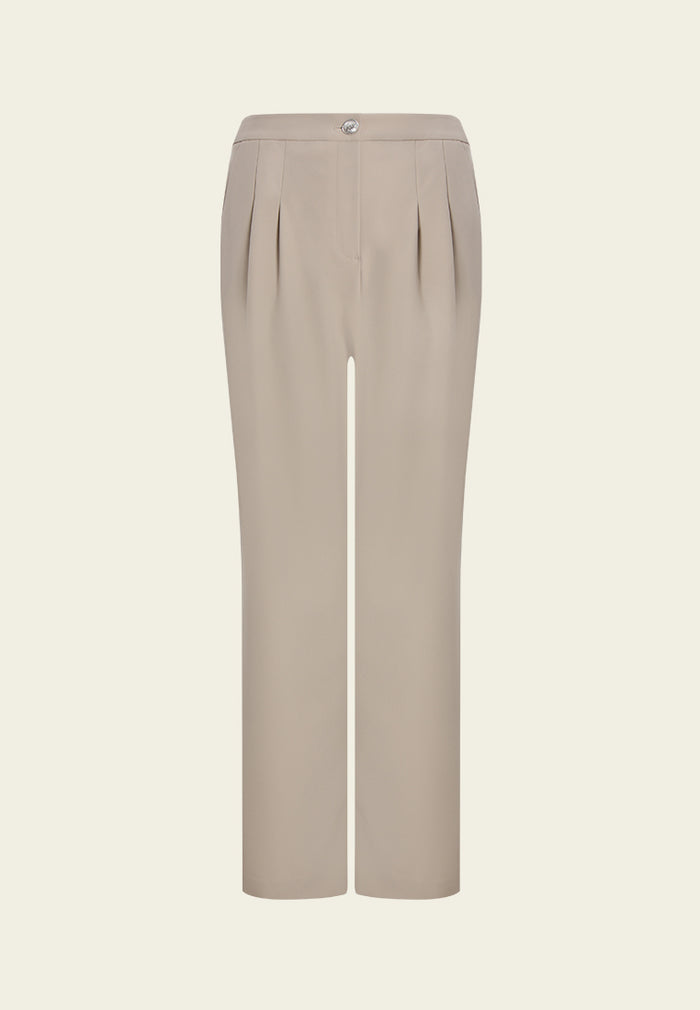 Élan High-Waist Pleated Trousers