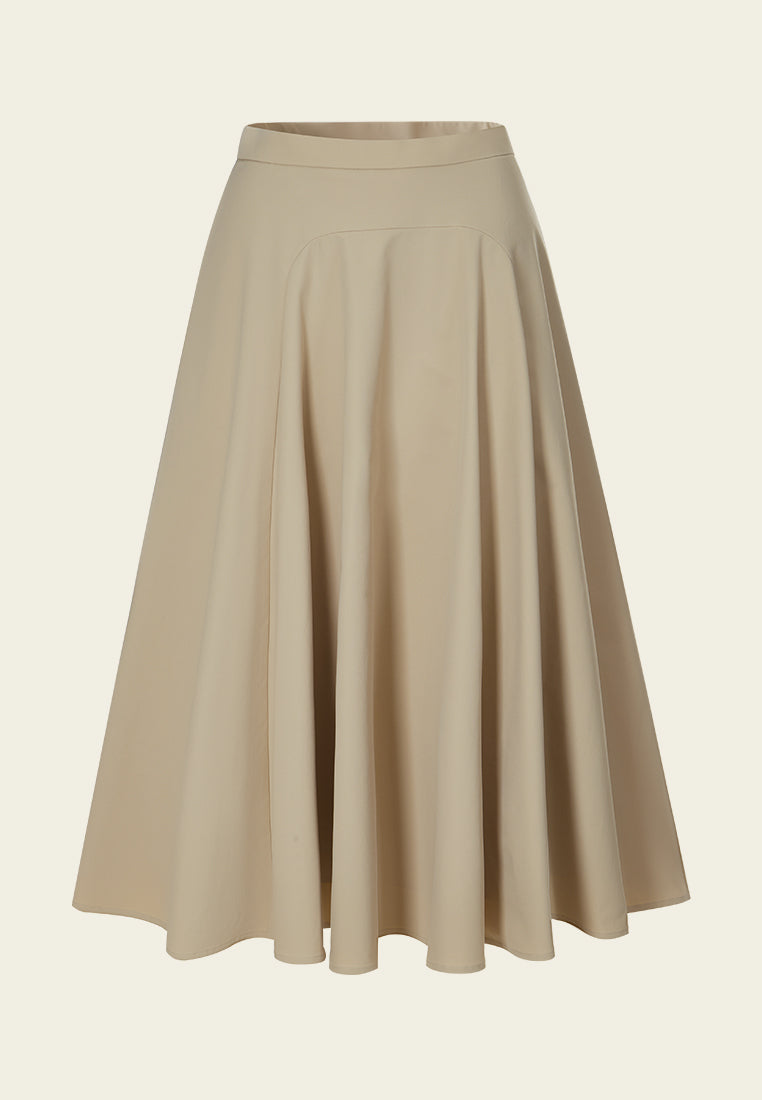 Twill Asymmetric Panelled Skirt