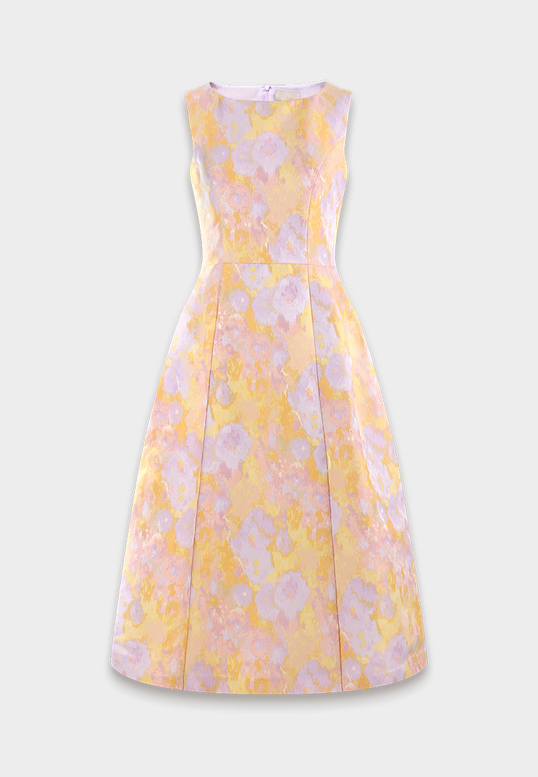 Watercolor Bloom Symphony Dress