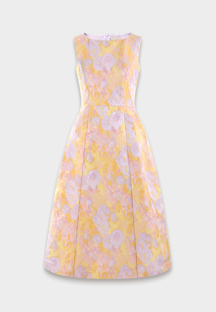 Watercolor Bloom Symphony Dress