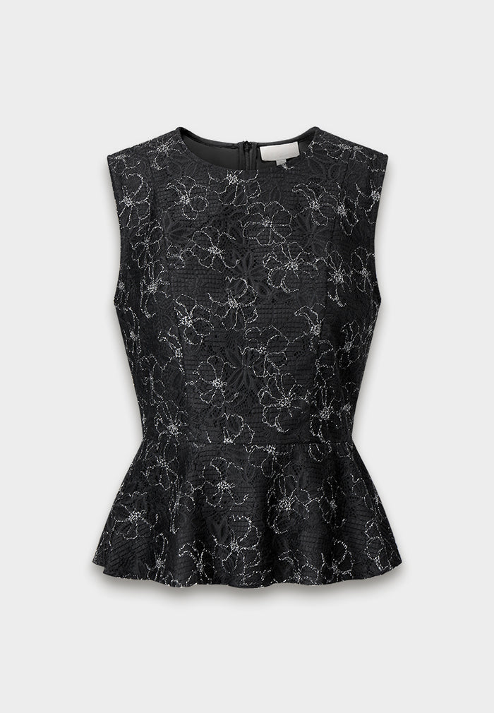 Dentelle Peplum Top