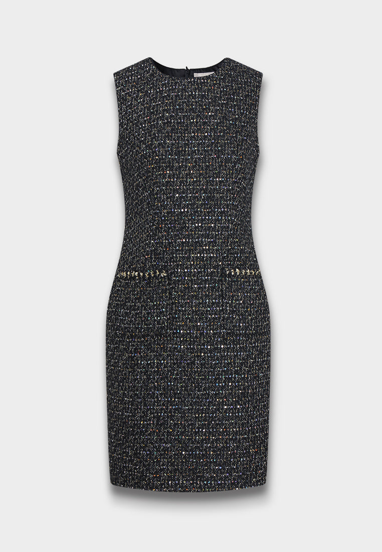 Noir Miroir Tweed Dress