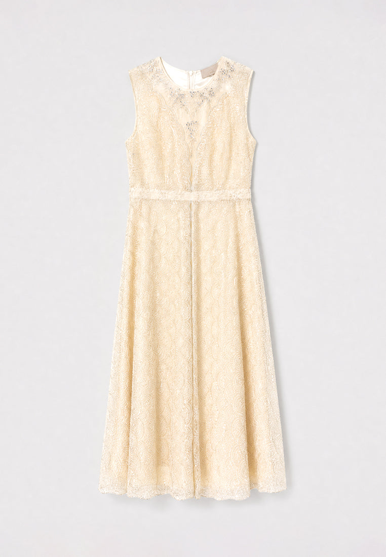 Crème Florale Elegia Dress