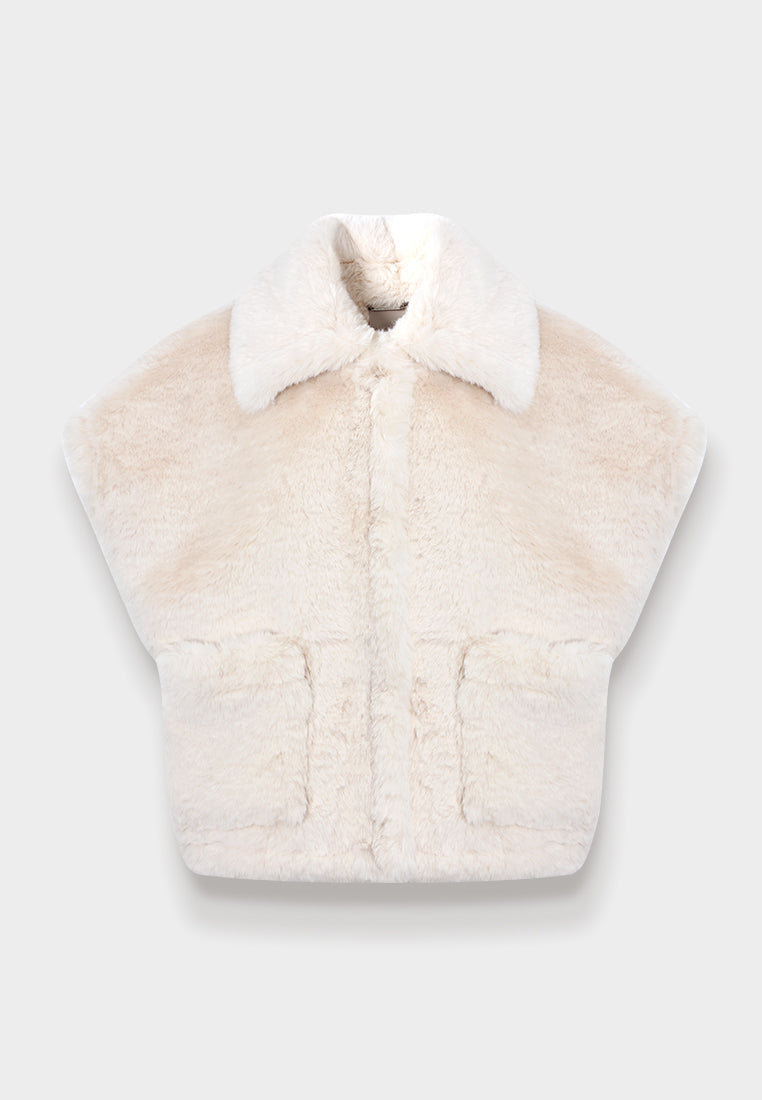 Snowflake Crème Fur Cape