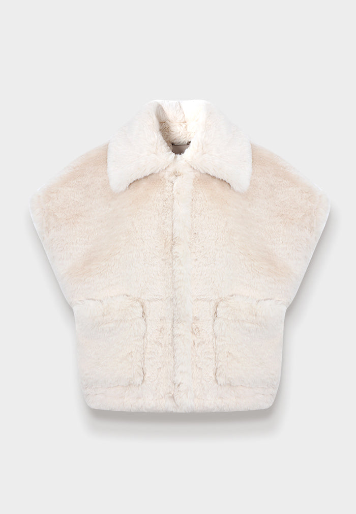 Snowflake Crème Fur Cape