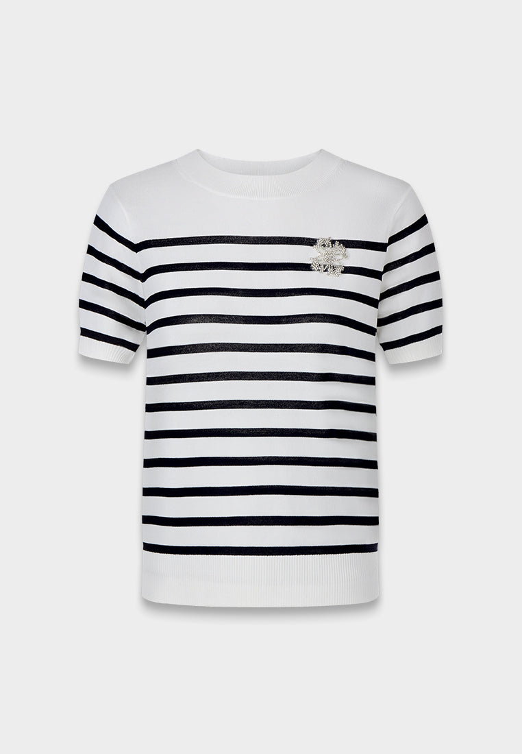 Nautical Striped Knit Top