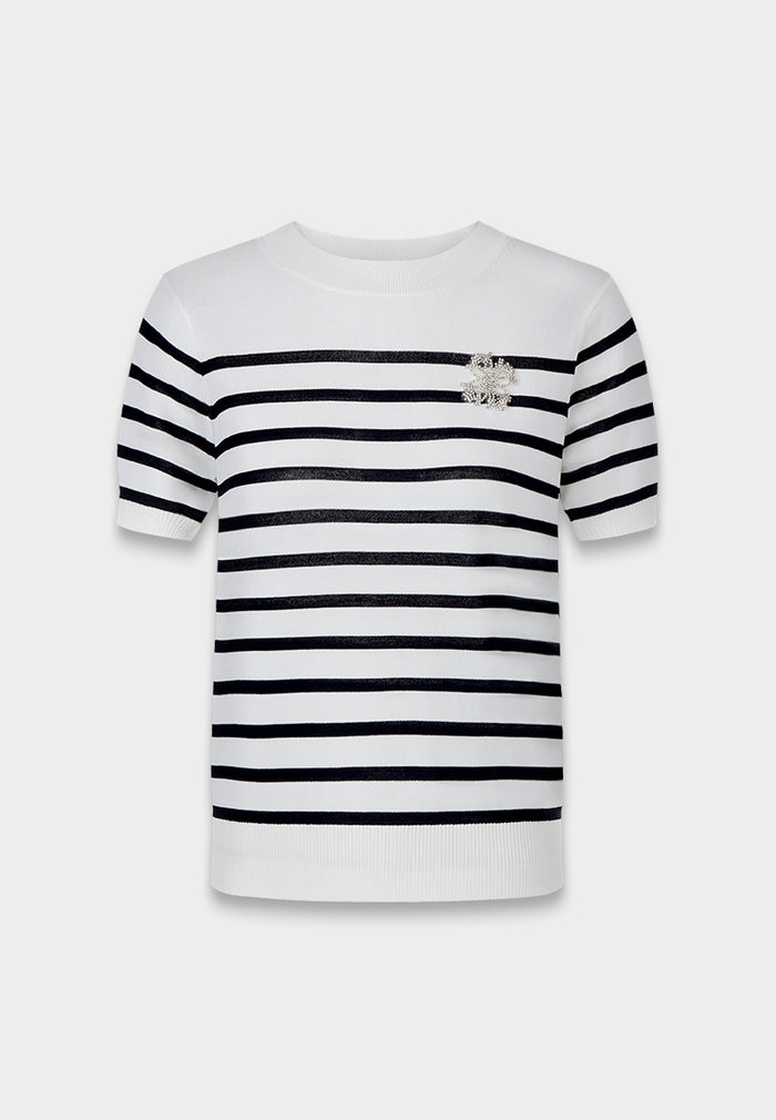 Nautical Striped Knit Top
