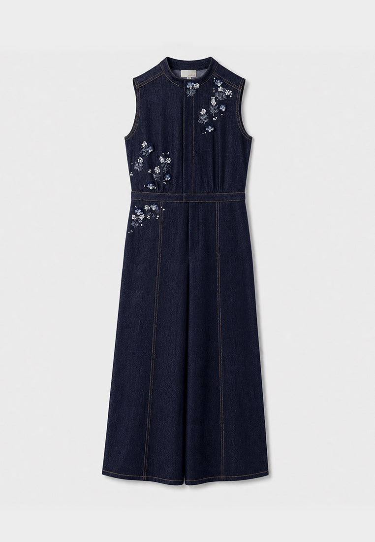 Indigo Florale Fusion Jumpsuit